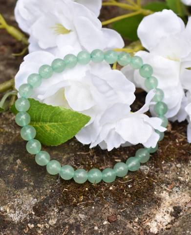 Bracelet aventurine verte perles de 6mm favorisant douceur et prise de descisions