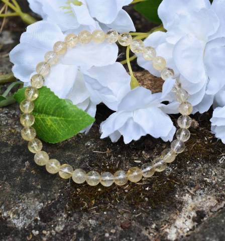 Bracelet citrine perles de 6mm