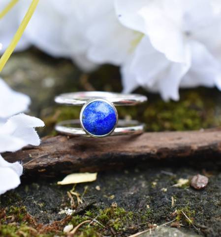 Bague lapis lazuli et argent 925 t58 favorisant le bien tre intrieur 