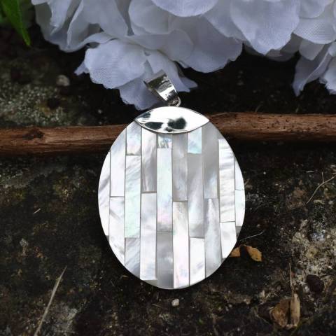 Pendentif Nacre et argent 925