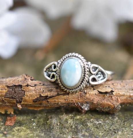 Bague larimar et argent 925  taille 58 Favorisant les nergies positives