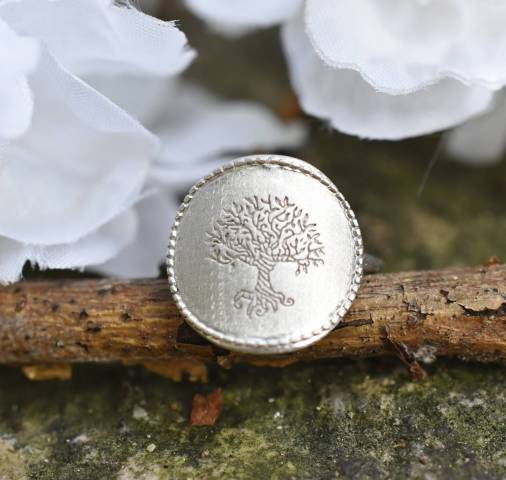 Bague arbre de vie et argent 925 taille 56