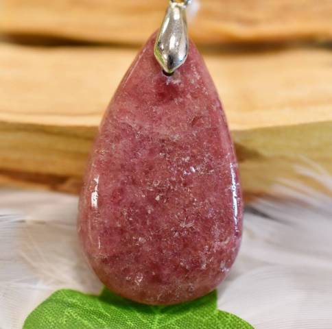 Pendentif rhodochrosite