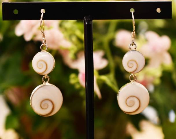 Boucles d'oreilles oeil de shiva et argent 925 favorisant le bonheur