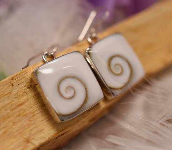 Boucles d'oreilles oeil de shiva et argent 925 favorisant le bonheur