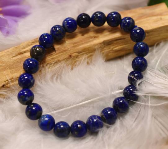 Bracelet lapis lazuli perles de 8mm favorisant le bien tre intrieur