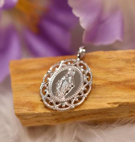 Pendentif Vierge en argent 925