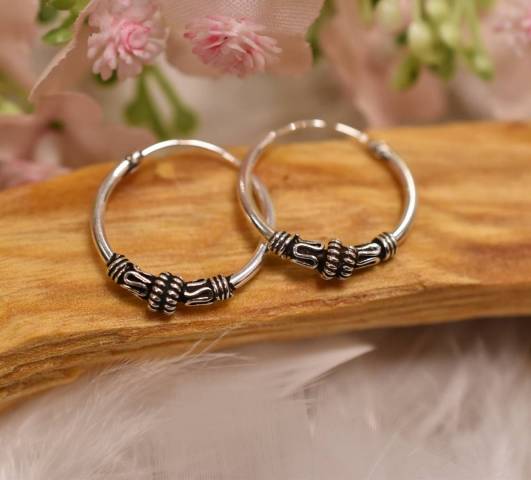 Booucles d'oreilles croles en argent 925