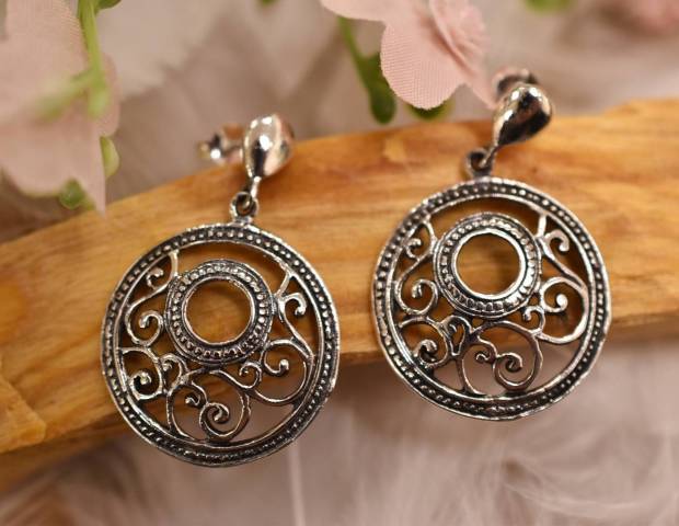 Boucles d'oreilles tout argent 925